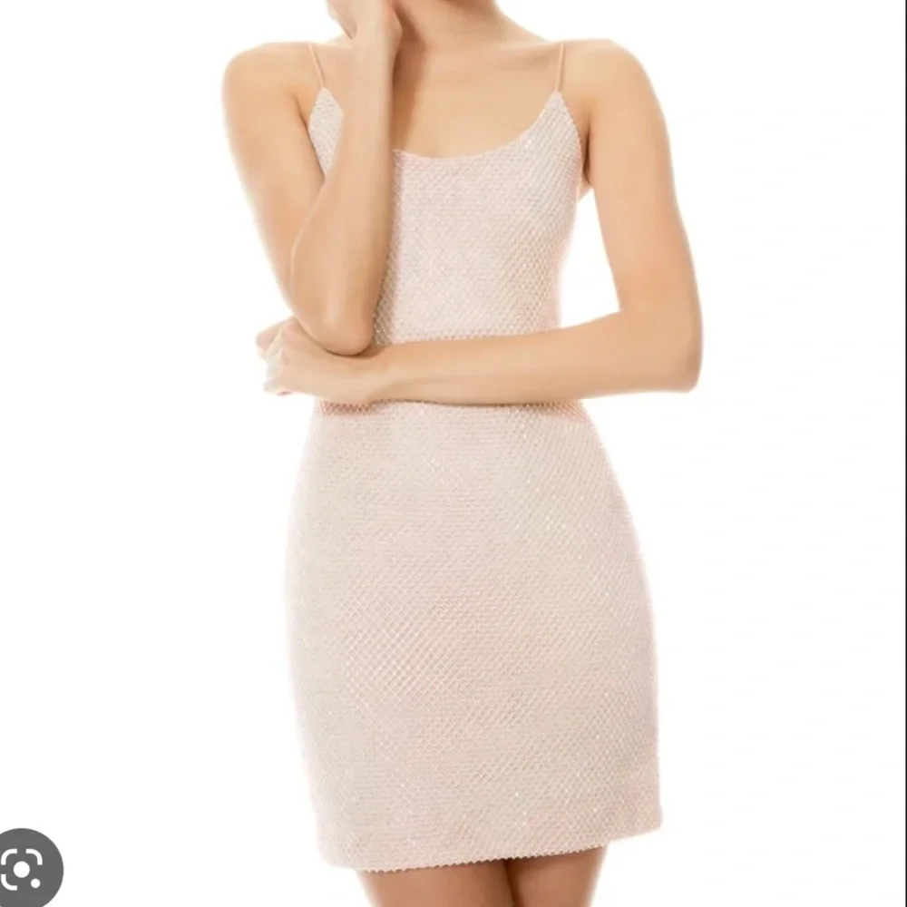 NWT Alice + Olivia Nelle Crystal Embellished Mini dress - Picture 4 of 12